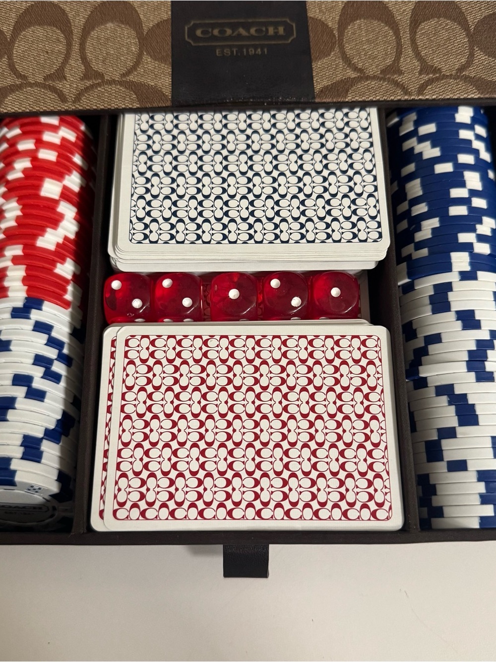 Vintage Coach Poker Set